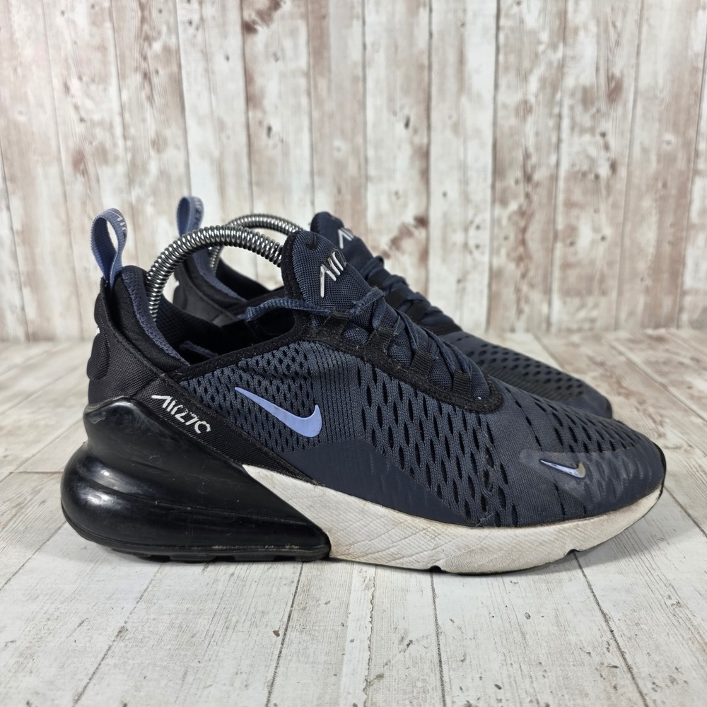 Nike Air Max 270 Navy Black White Sneakers 943345-408 Womens 8 / 6.5Y